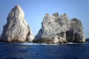 Rocks off the coast of Estartit